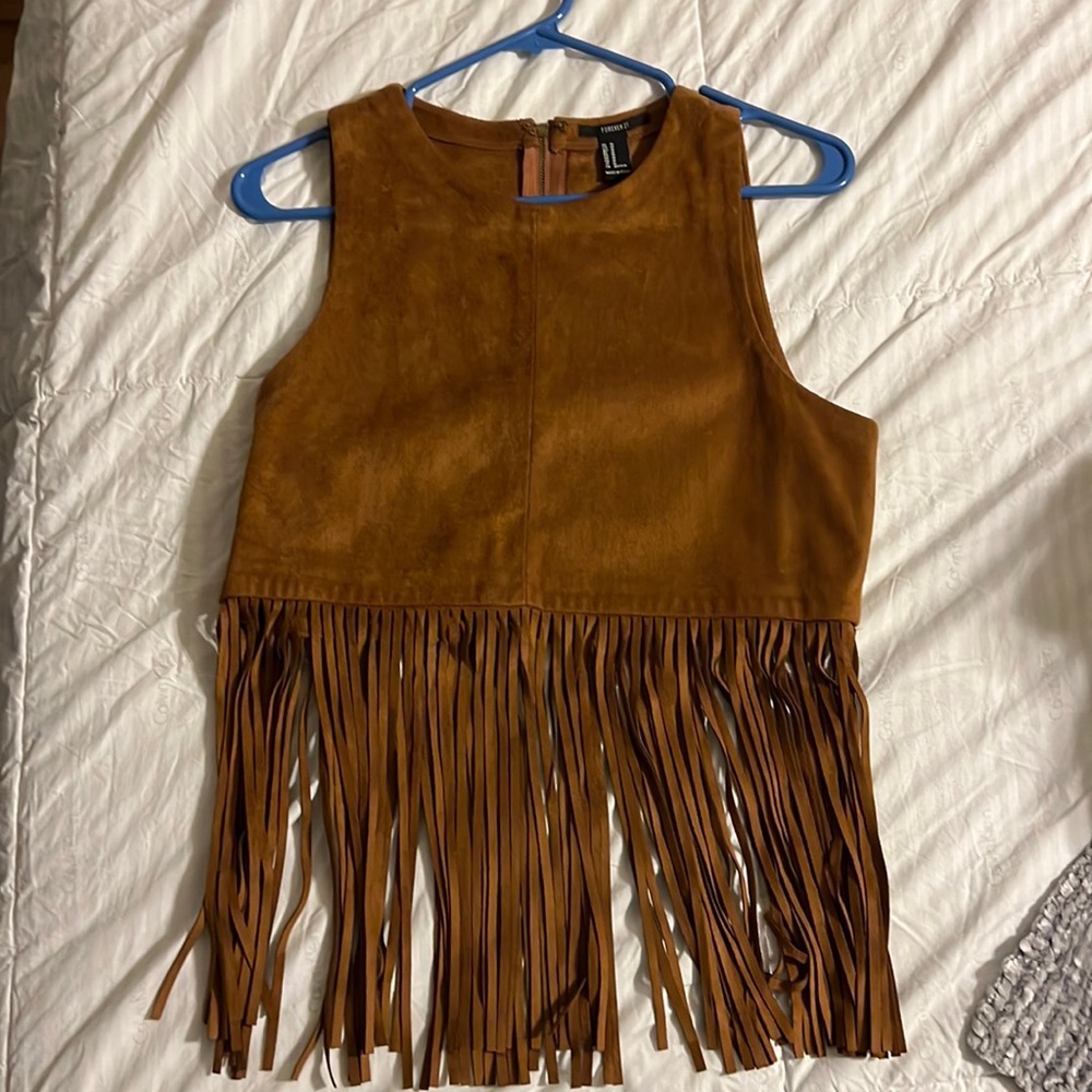 Forever 21 Fringe Crop Top